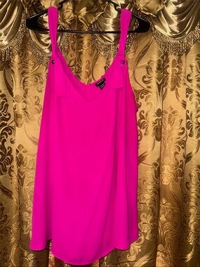 torrid Hot Pink V-Neck Ring-Detail Camisole